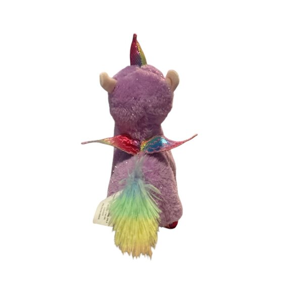 GUND Sugarplum Llamacorn Plush Toy Sparkly Body Rainbow Sparkle Wings 9" - Picture 8 of 9